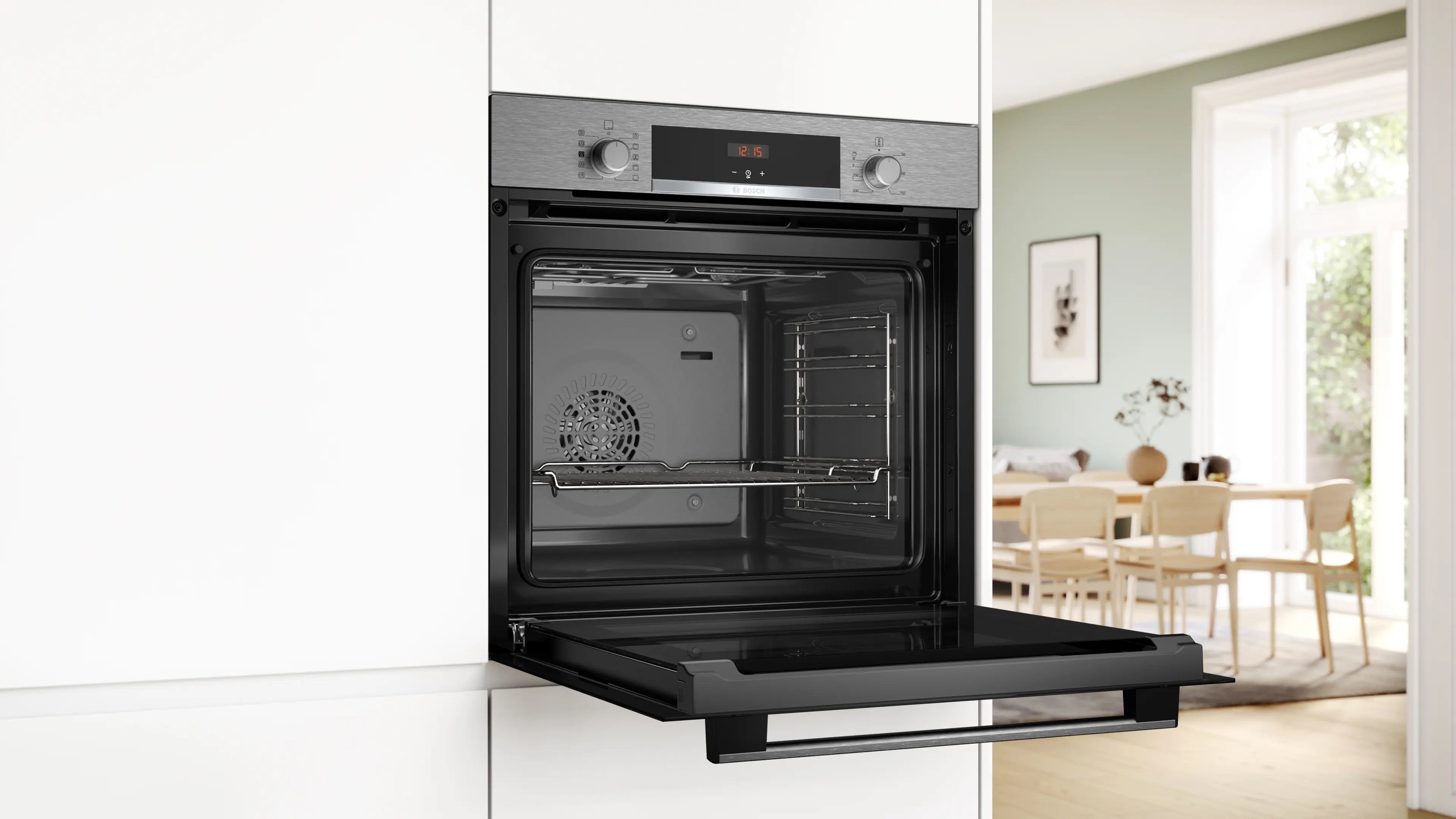Bosch Series 4 Built-in oven with added steam function 60 x 60 cm Stainless steel - HQA534BS3B