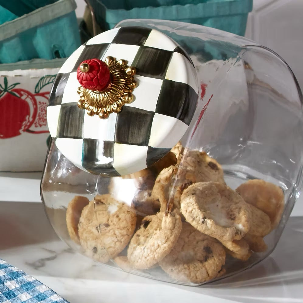 Mackenzie-Childs Courtly Check Cookie Jar