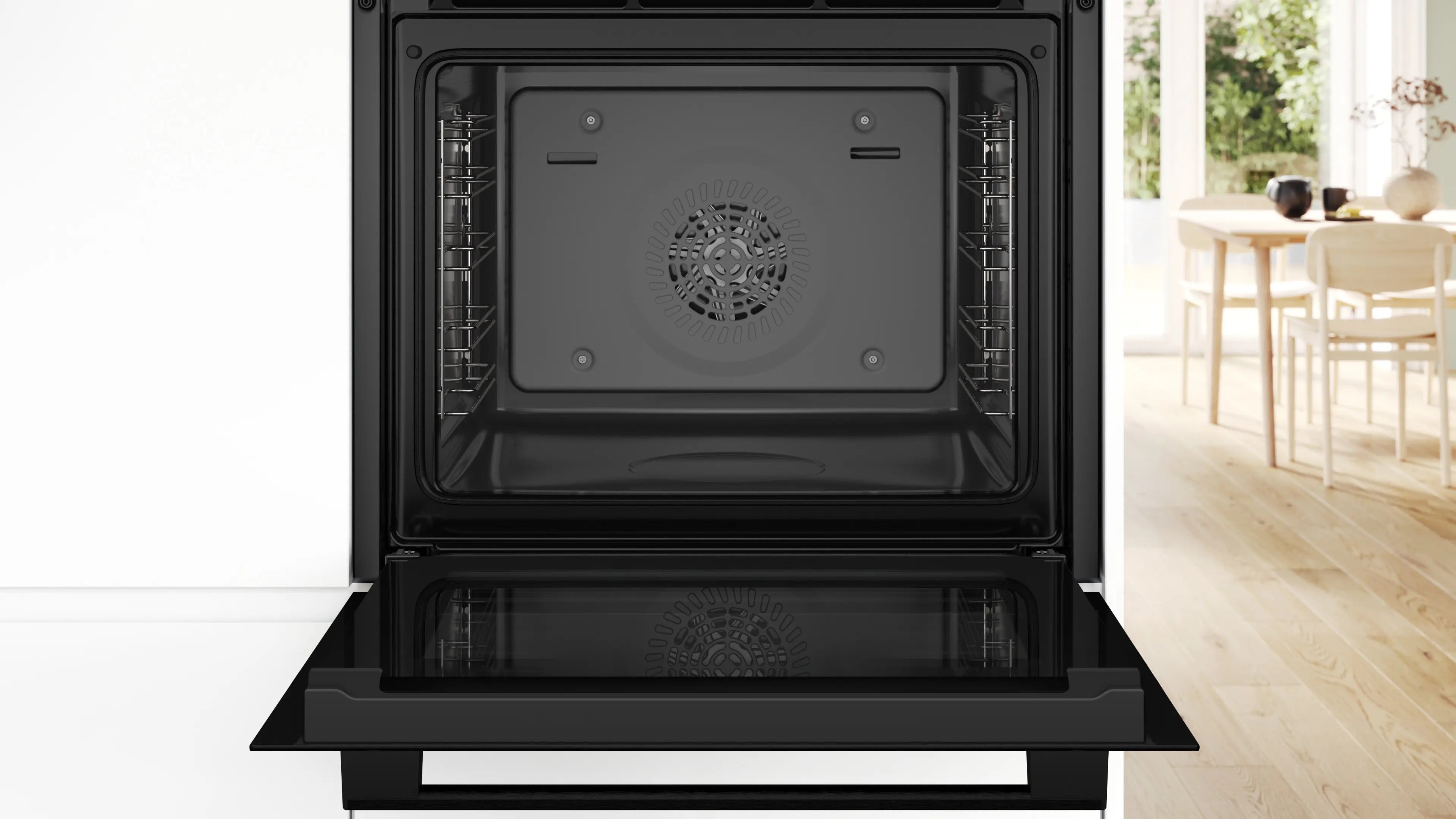 Bosch Series 4 Built-in oven with added steam function 60 x 60 cm Black - HQA534BB3B