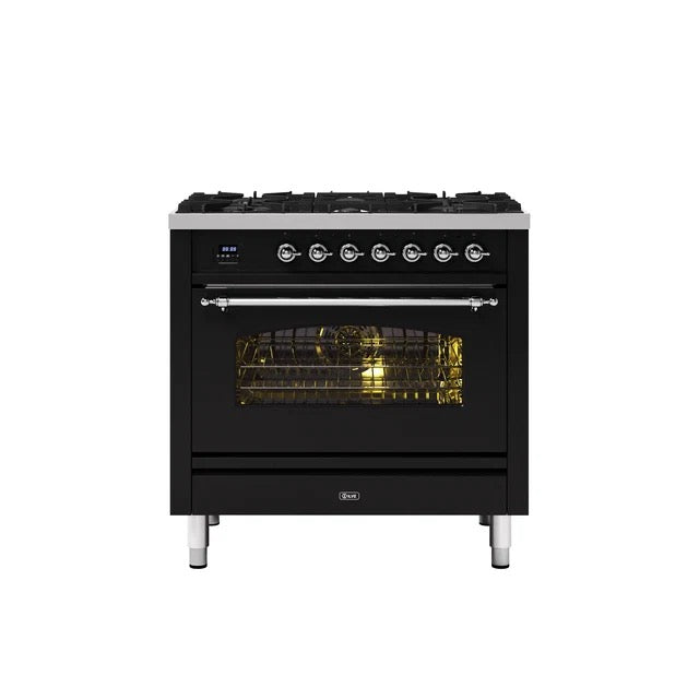 ILVE Milano 90cm Single 6 Burner Oven Dual Fuel - P096-NE3