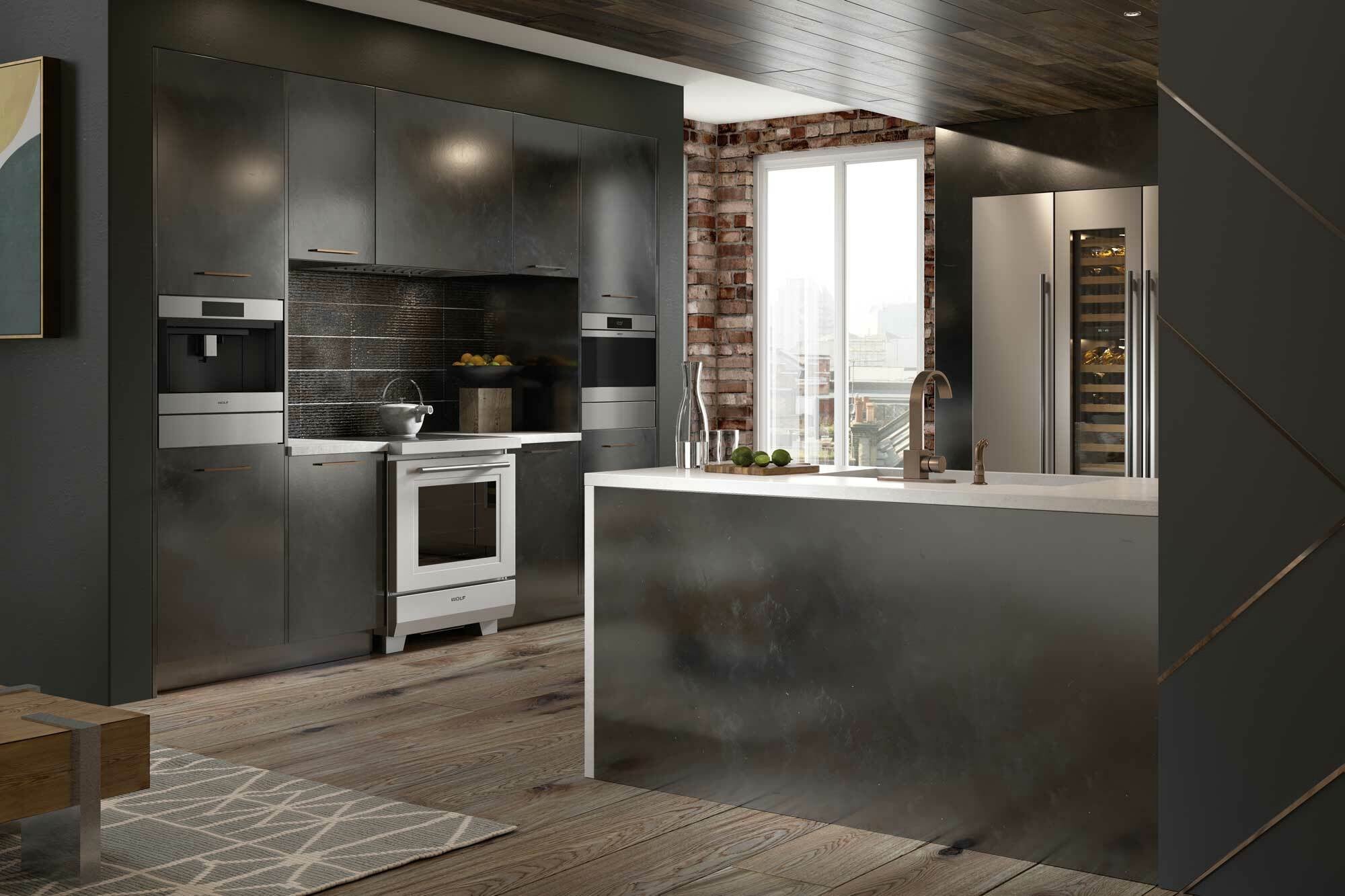 Wolf M Series Contemporary Stainless Handleless Convection Steam Oven ICBCSO2450CM/S