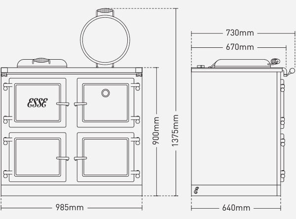 ESSE 1000 T PRO Electric Range Cooker