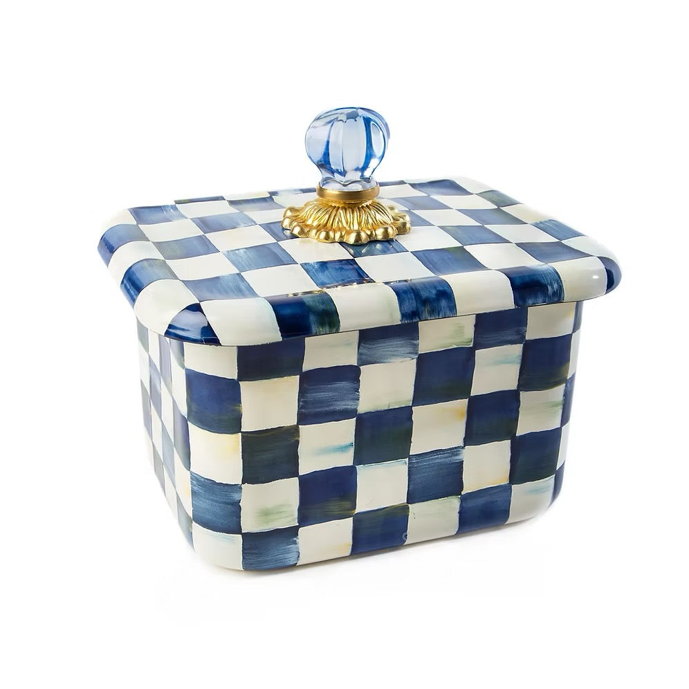 Mackenzie-Childs Royal Check Recipe Box