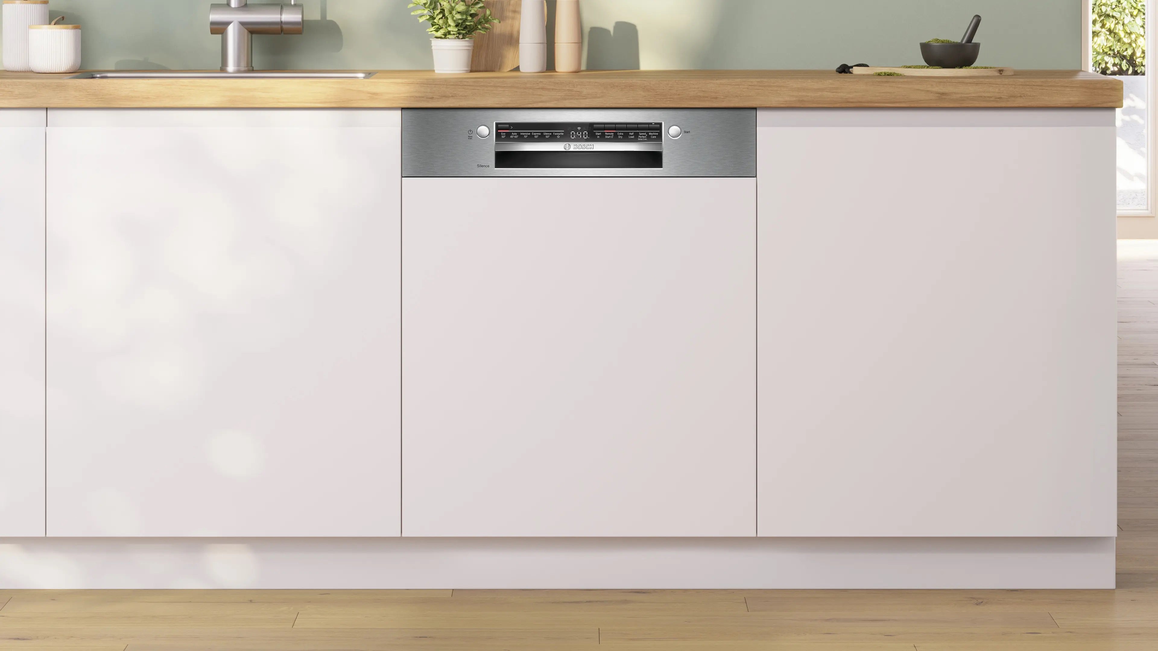 Bosch Series 2 Semi-integrated dishwasher 60 cm Brushed steel - SMI2HTS06G