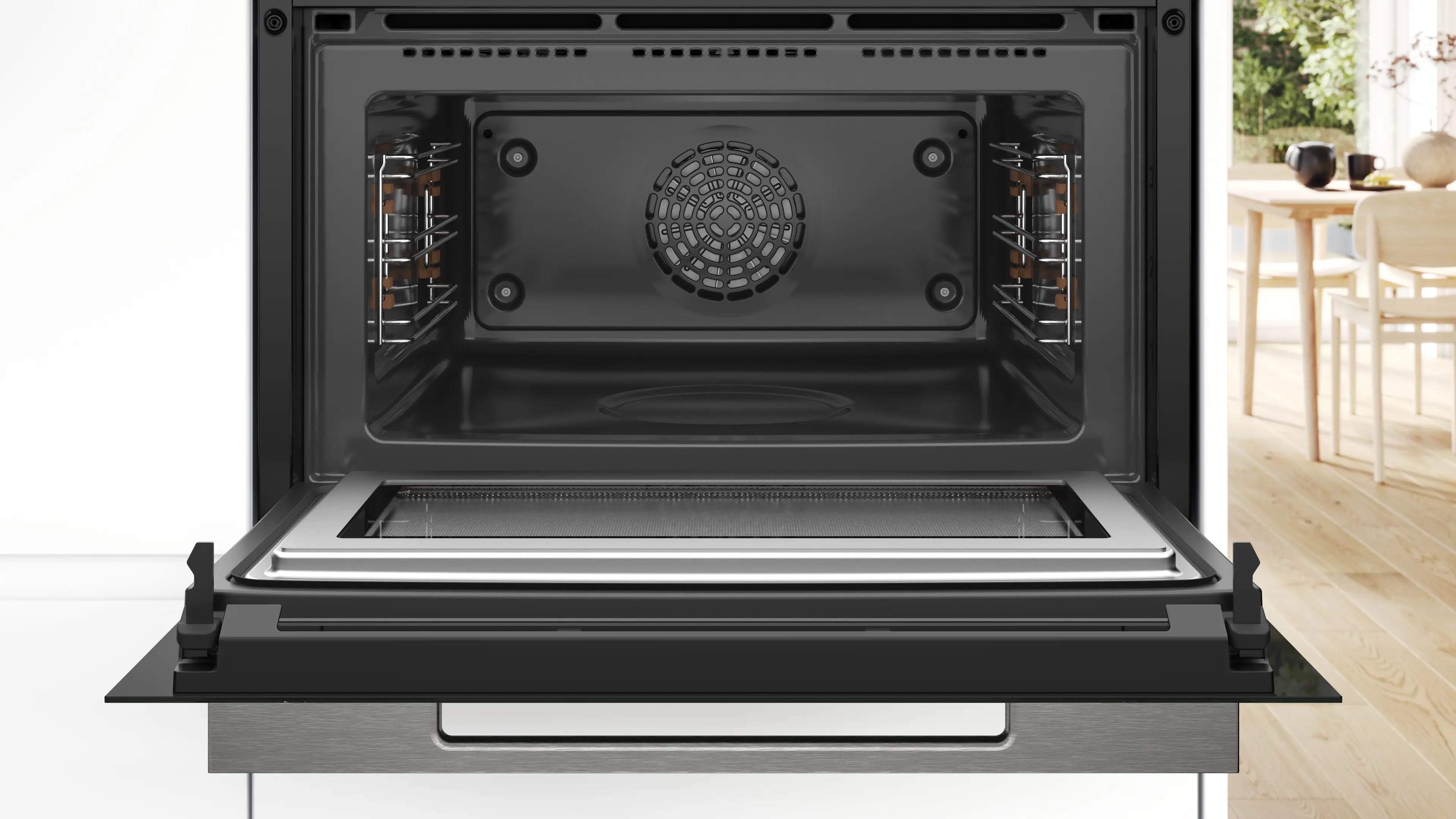 Bosch Series 8 Built-in compact oven with microwave function 60 x 45 cm Black - CMG7761B1B