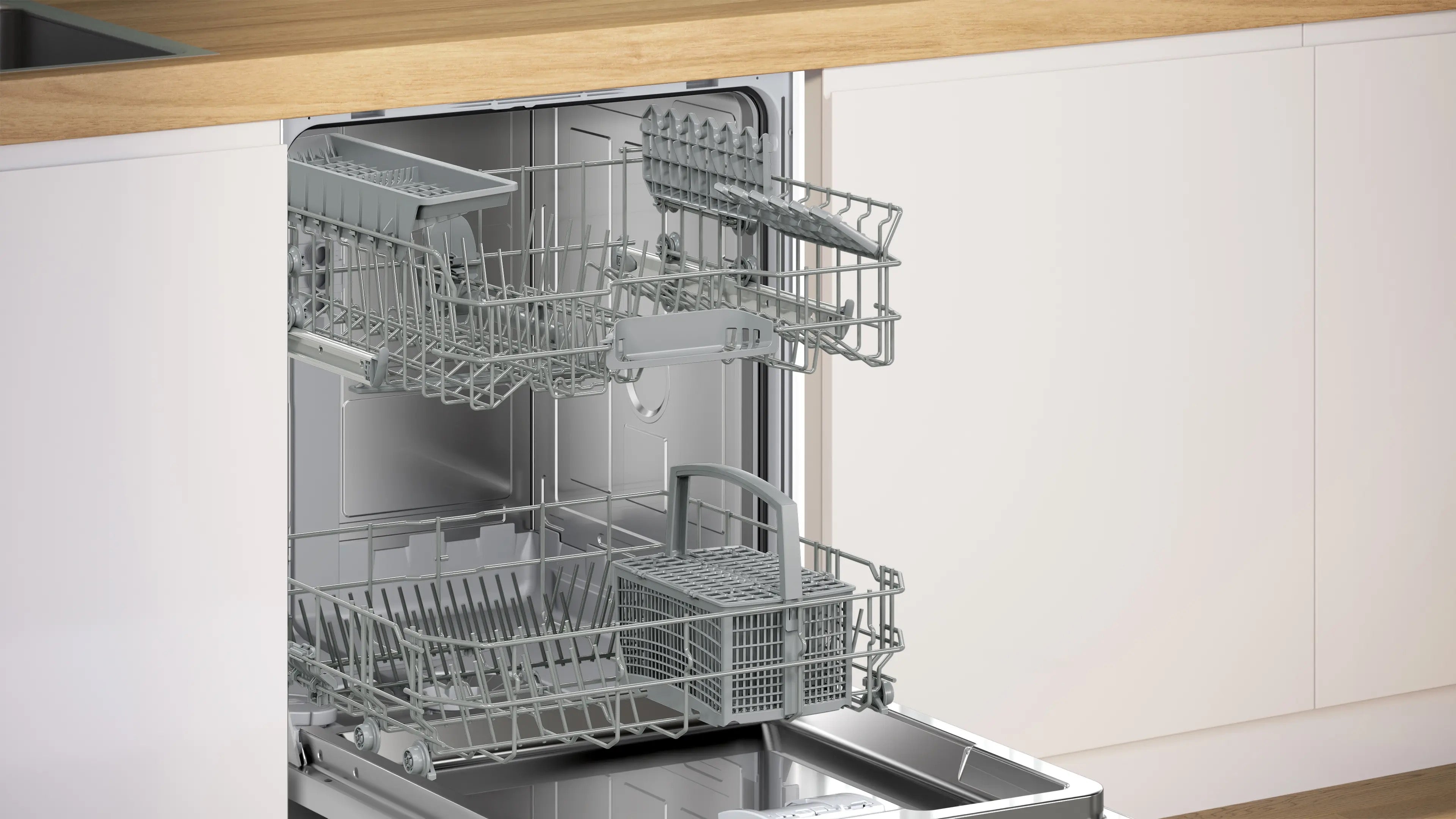 Bosch Series 2 Semi-integrated dishwasher 60 cm Brushed steel - SMI2HTS06G