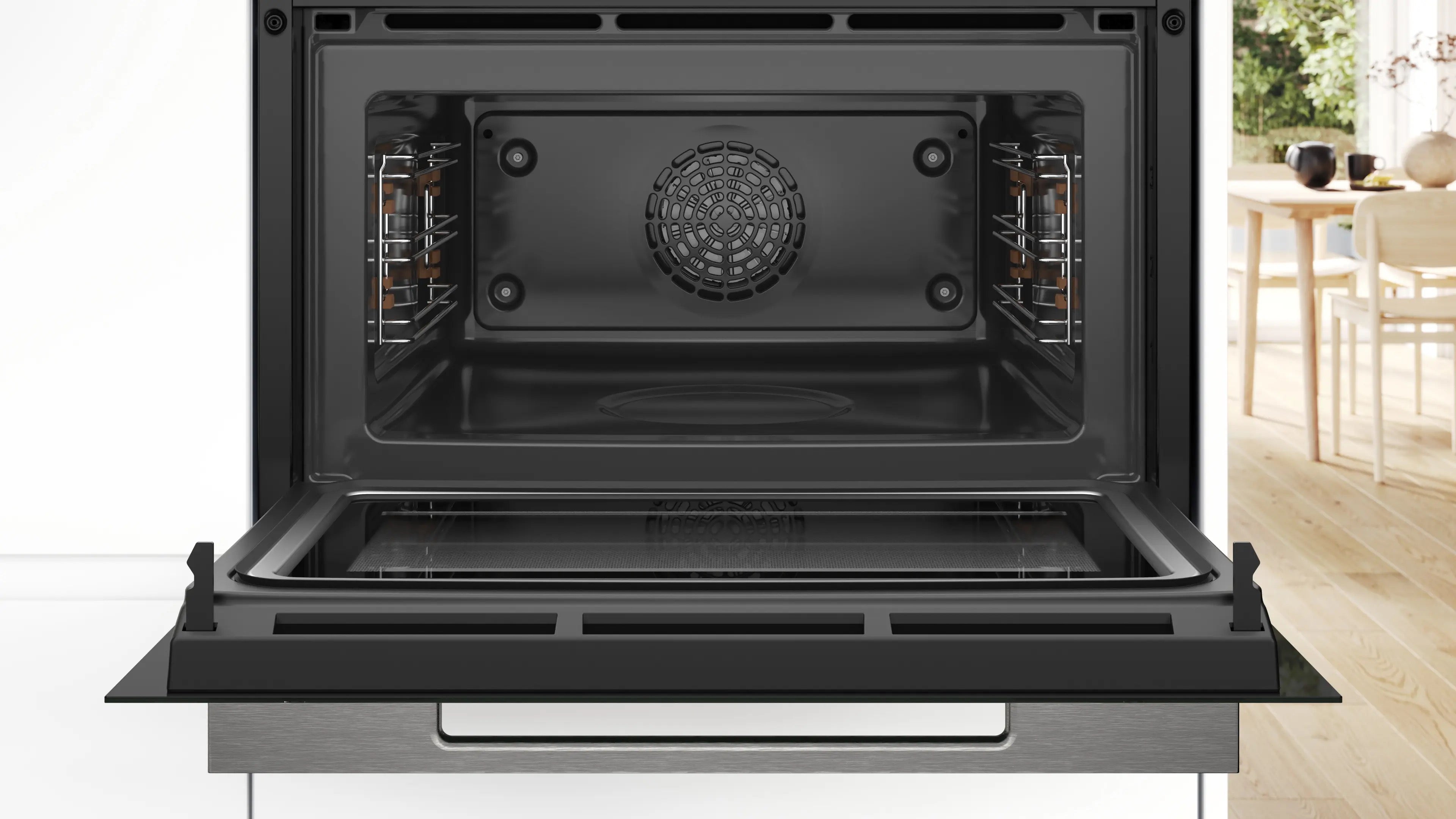 Bosch Series 8 Built-in compact oven with microwave function 60 x 45 cm Black - CMG7241B1B