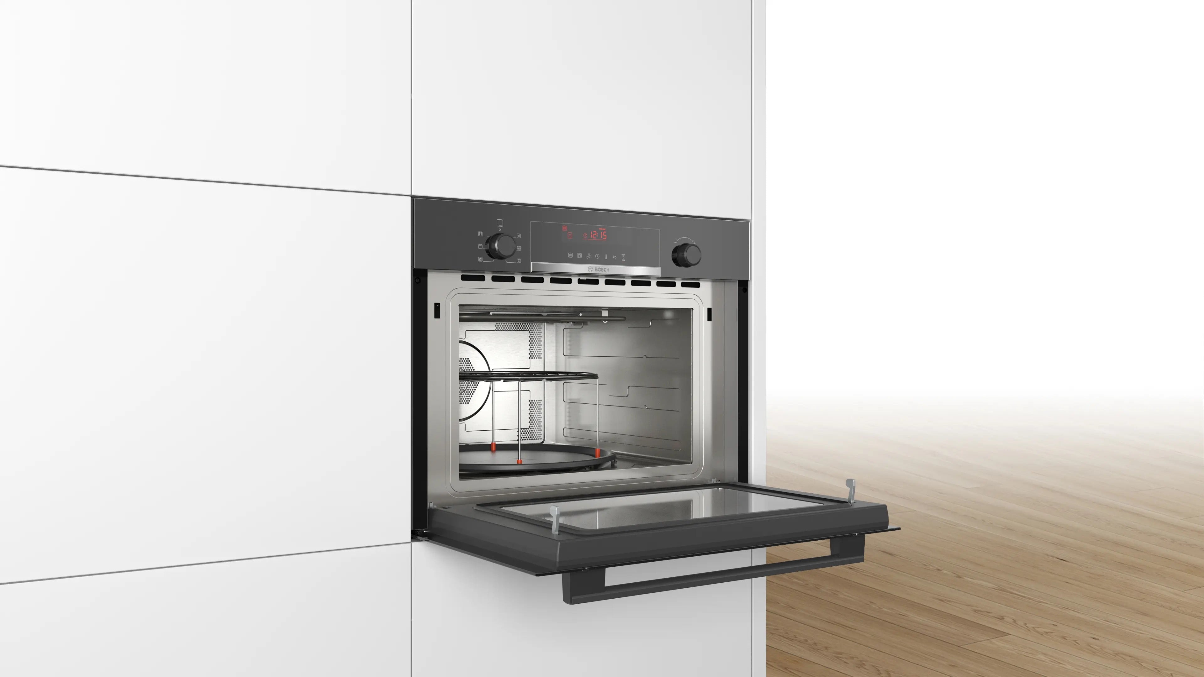 Bosch Series 4 Built-in microwave oven with hot air 60 x 45 cm Black - CMA583MB0B