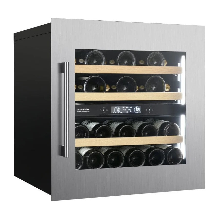Dunavox Spirit - Dual Zone 25 Bottle - Integrated Wine Cooler - DVS-25.65DSS
