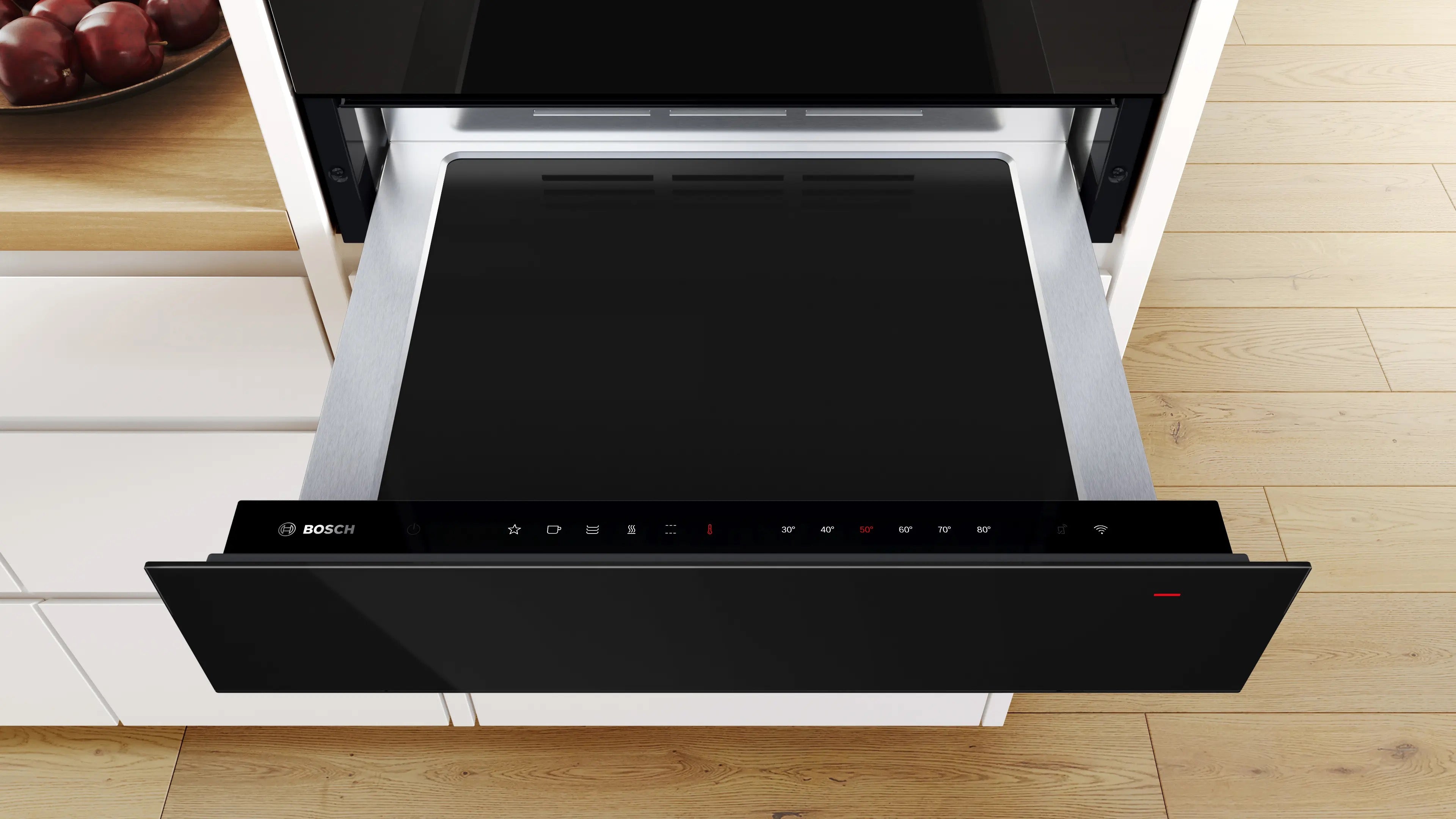 Bosch Series 8 Built-in warming drawer 60 x 14 cm Black - BIC7101B1B