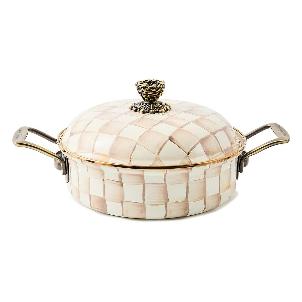 Mackenzie-Childs Mocha Check 3 Qt. Casserole