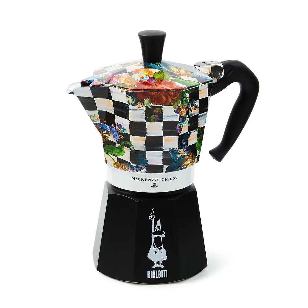 Mackenzie-Childs Courtly Flower Market 6 cup Moka Pot