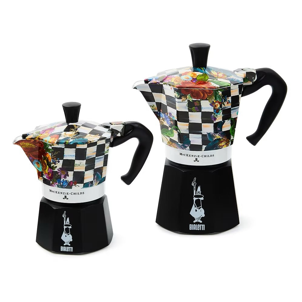 Mackenzie-Childs Courtly Flower Market 6 cup Moka Pot