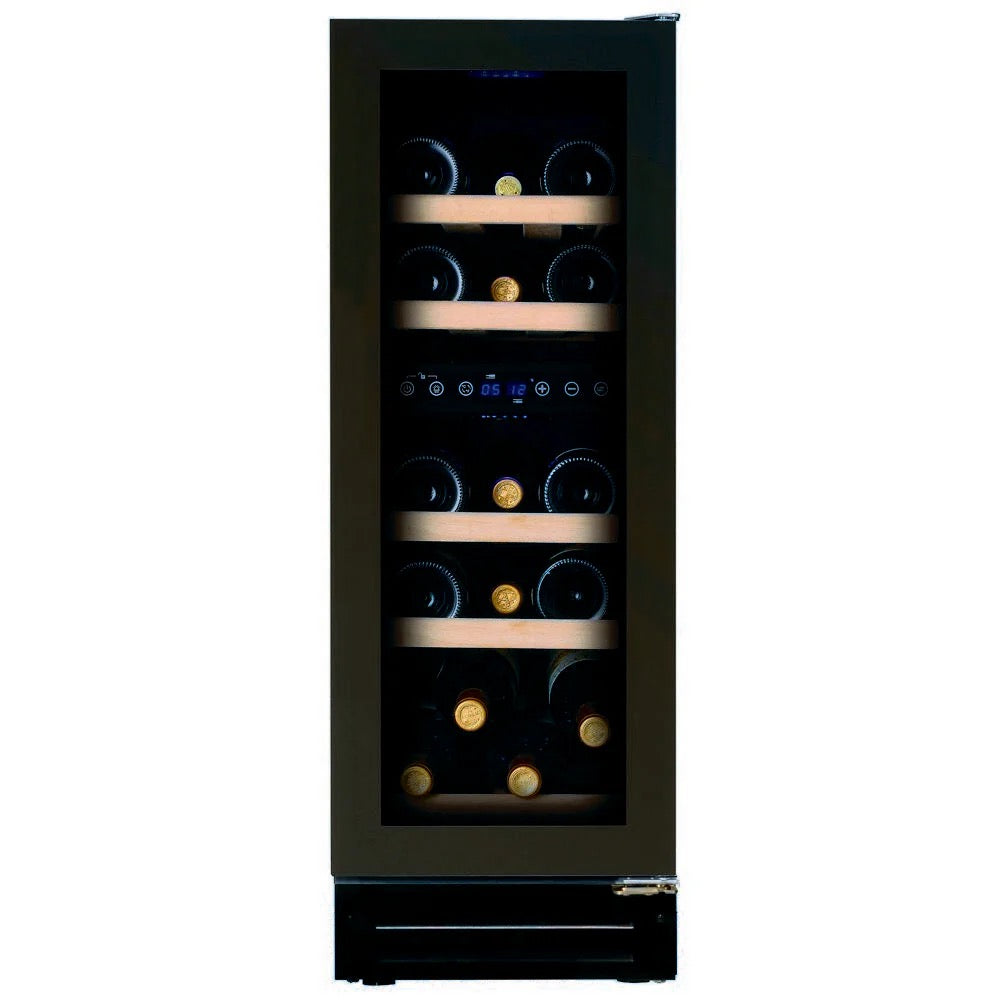 Dunavox FLOW - 300mm Dual Zone - 17 Bottle - Built In / Freestanding Wine Cooler - DAUF-17.58DB