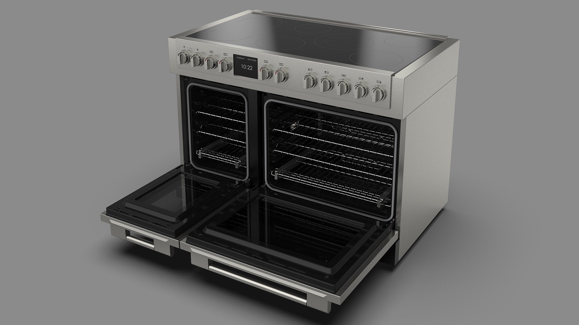 Fulgor Milano Matte Black Sofia Induction 48" Professional - FSRC 4807 P MI MK 2F MBK