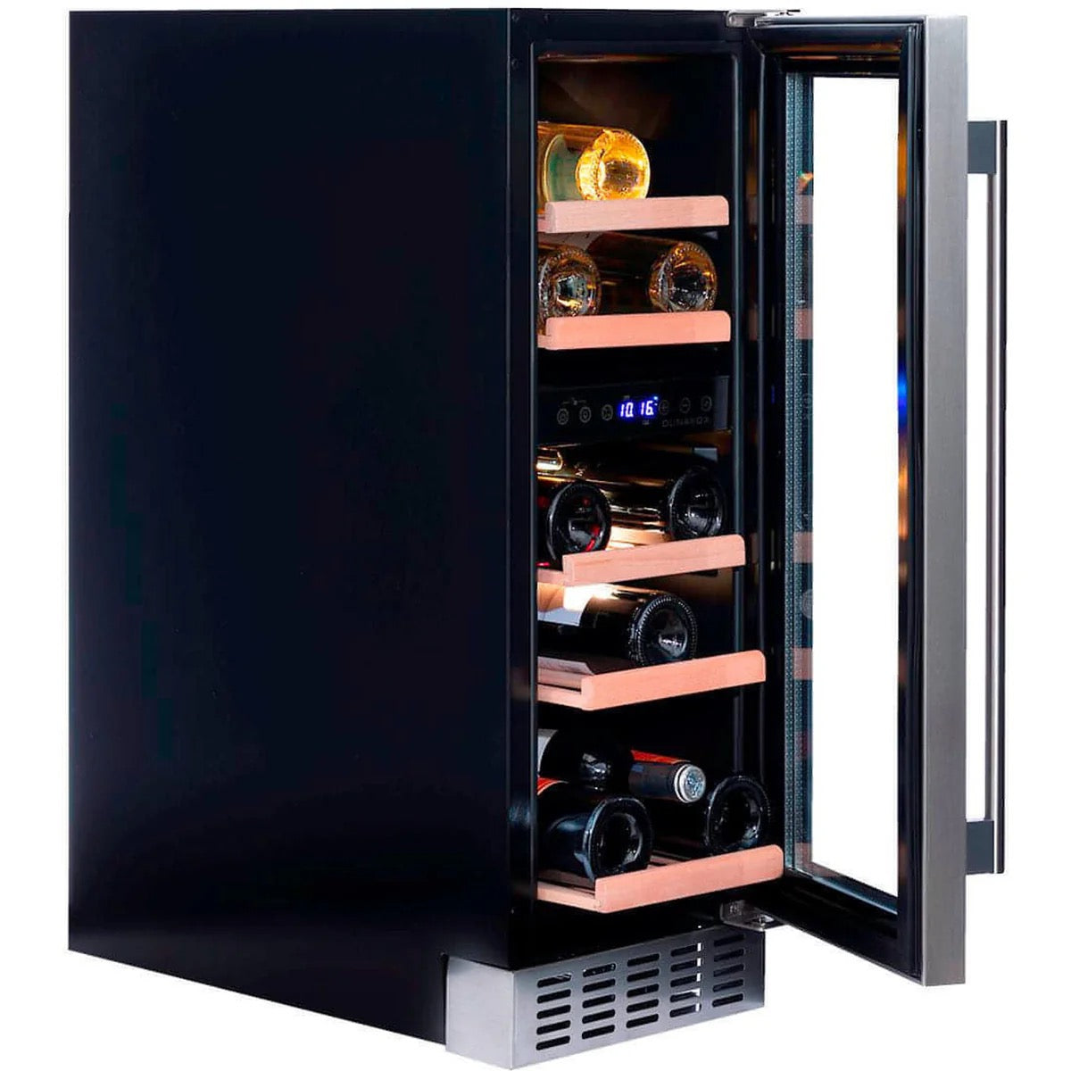 Dunavox FLOW - 300mm Dual Zone - 17 Bottle - Built In / Freestanding Wine Cooler - DAUF-17.58DB