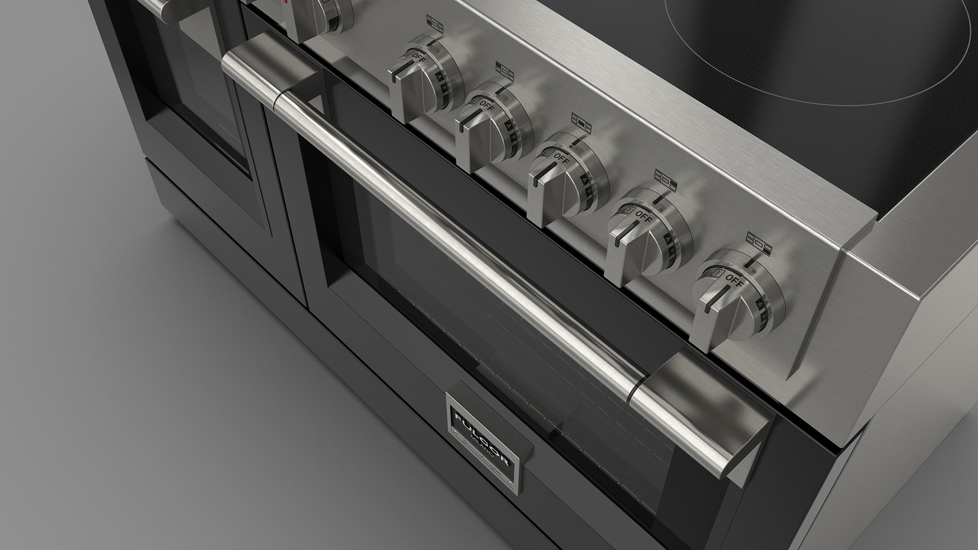 Fulgor Milano Matte Black Sofia Induction 48" Professional - FSRC 4807 P MI MK 2F MBK