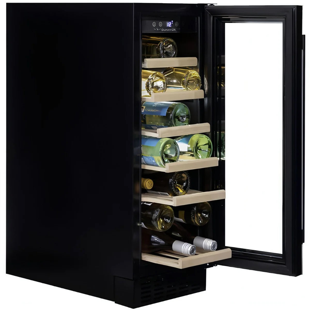 Dunavox FLOW-19 - 300mm - 19 Bottle - Built In Under-counter Wine Cooler - DAUF-19.58B