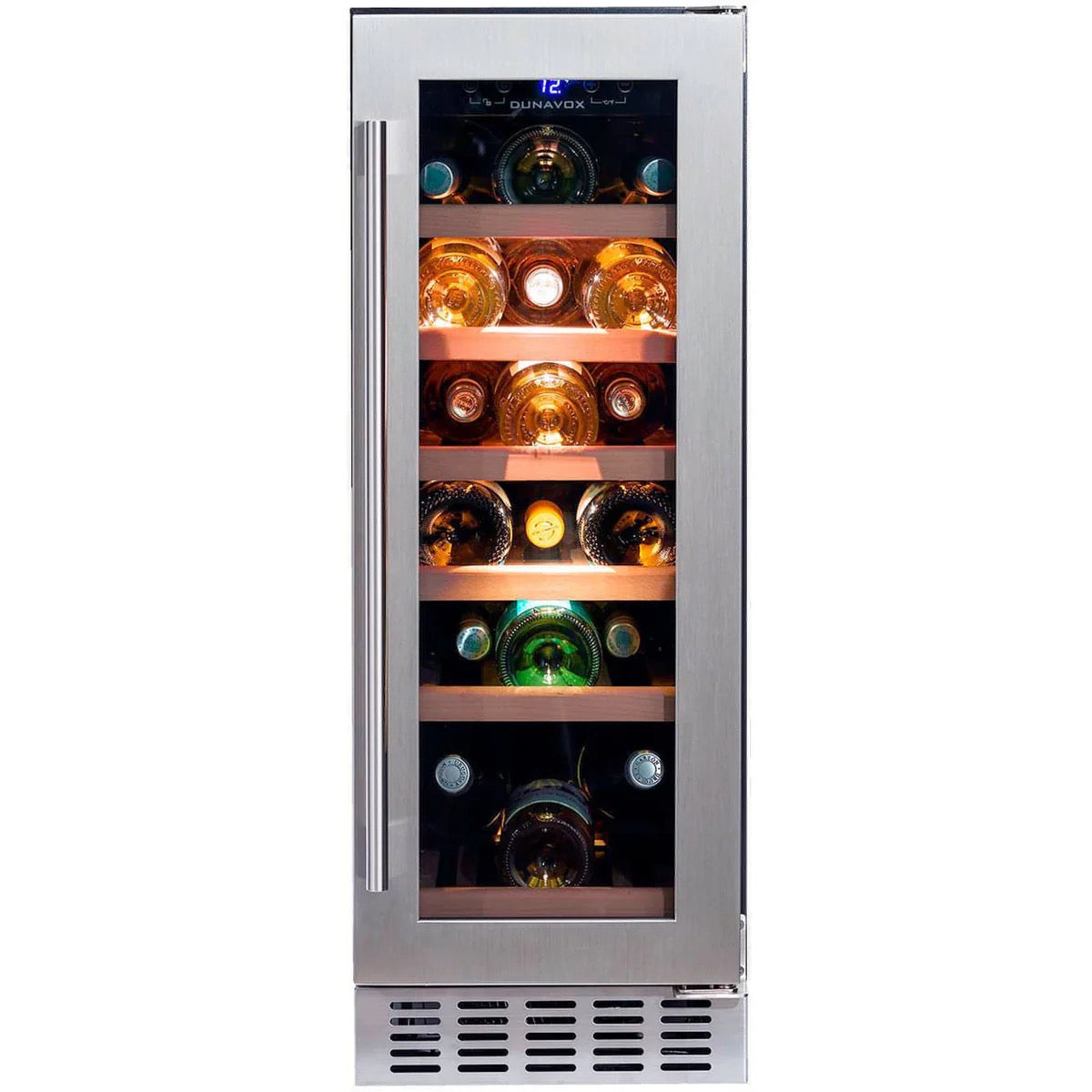 Dunavox FLOW-19 - 300mm - 19 Bottle - Built In Under-counter Wine Cooler - DAUF-19.58B