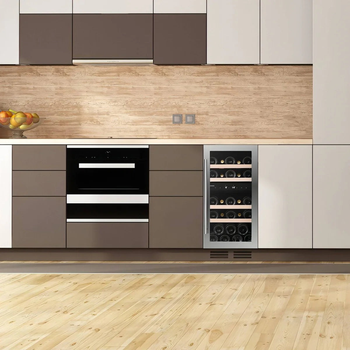 Dunavox FLOW-32D - 400mm Dual Zone - 32 Bottles - Built In