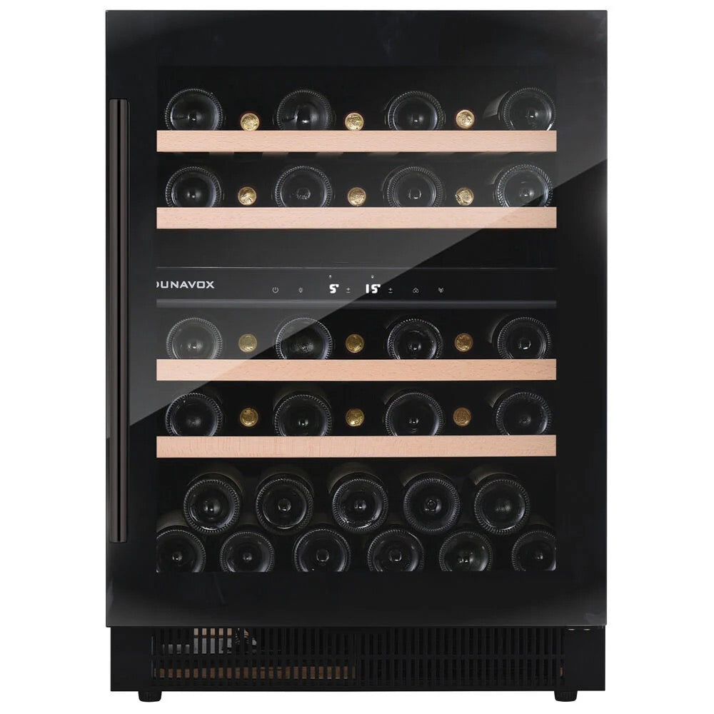 Dunavox FLOW-39 - 600mm Dual Zone - 39 Bottle - Built In Undercounter Wine Fridge