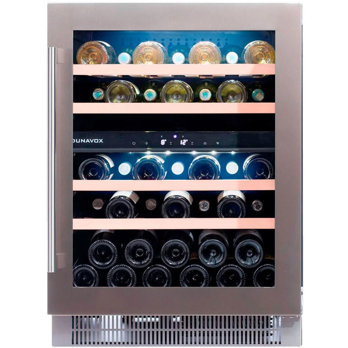 Dunavox FLOW-39 - 600mm Dual Zone - 39 Bottle - Built In Undercounter Wine Fridge