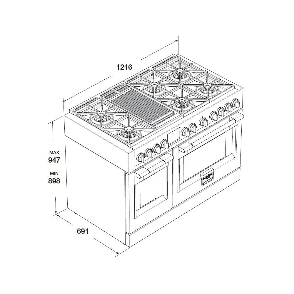 Fulgor Milano Sofia Dual Fuel 48" Oven
