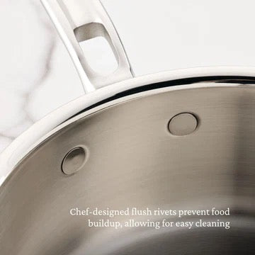 Hestan ProBond Luxe Induction Stainless Steel Saucepan with Lid & Helper Handle - 22cm
