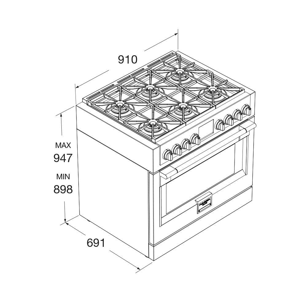 Fulgor Milano Sofia Dual Fuel 36" Oven