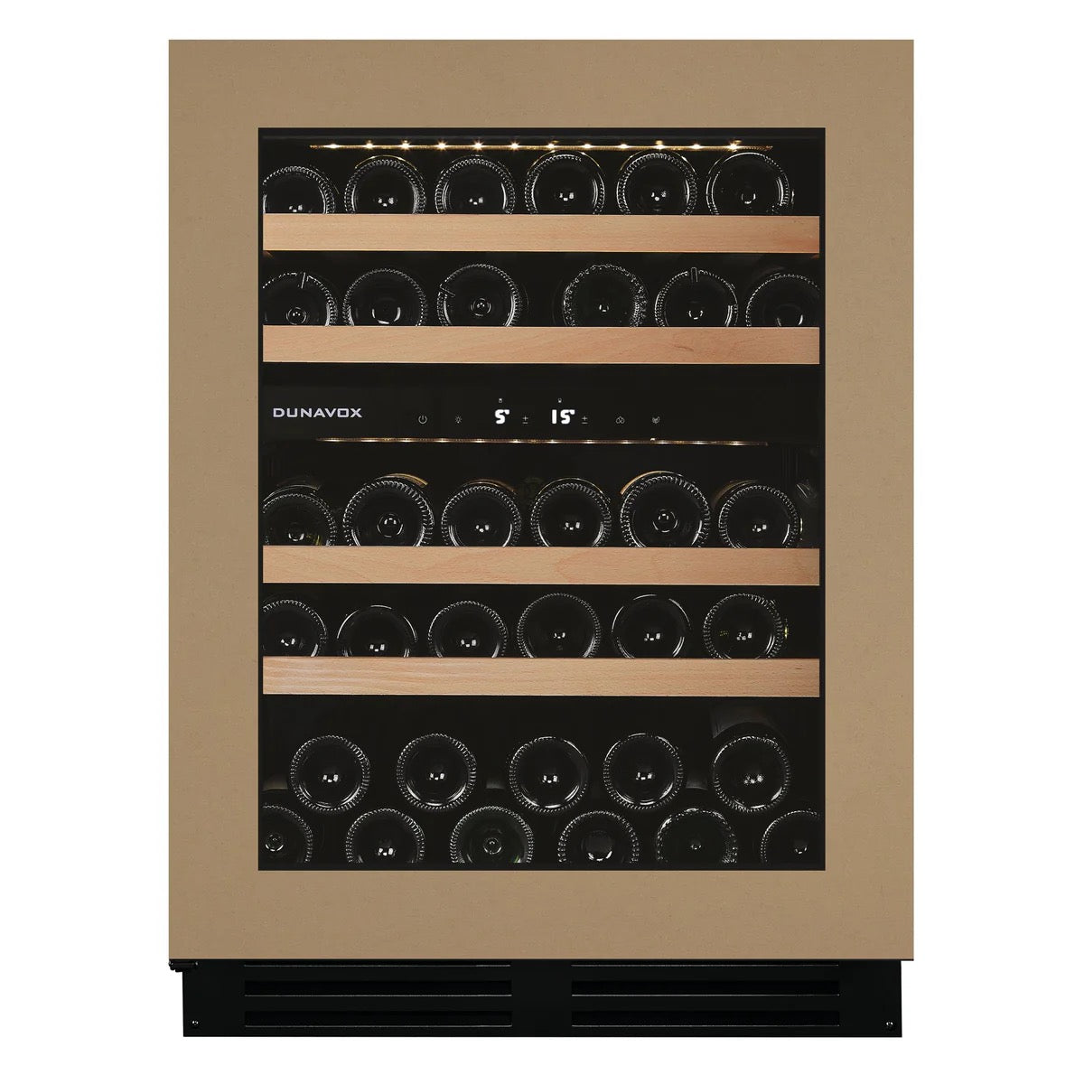 Dunavox - 600mm Dual Zone - 35 Bottle - Fully Integrated Undercounter Wine Cooler - DAUF-39.119DOP.TO