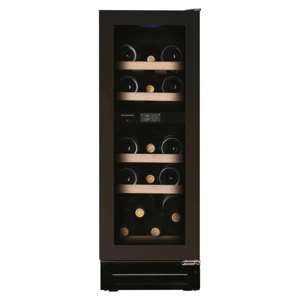 Dunavox FLOW-16 - 300mm Dual Zone - 17 Bottle - Built In / Freestanding Wine Cooler - DAUF-16.64DBH