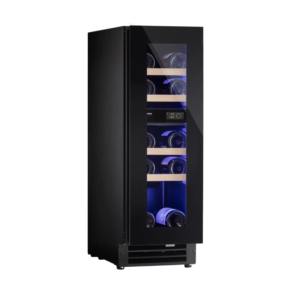 Dunavox FLOW-16 - 300mm Dual Zone - 17 Bottle - Built In / Freestanding Wine Cooler - DAUF-16.64DBH