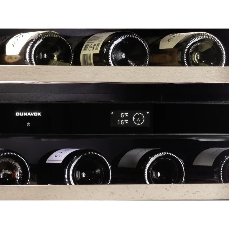 Dunavox FLOW-41 - 600mm Dual Zone - 41 Bottle - Panel Ready - Built In Wine Cooler - DAUF-41.146DOP.TO 88cm height