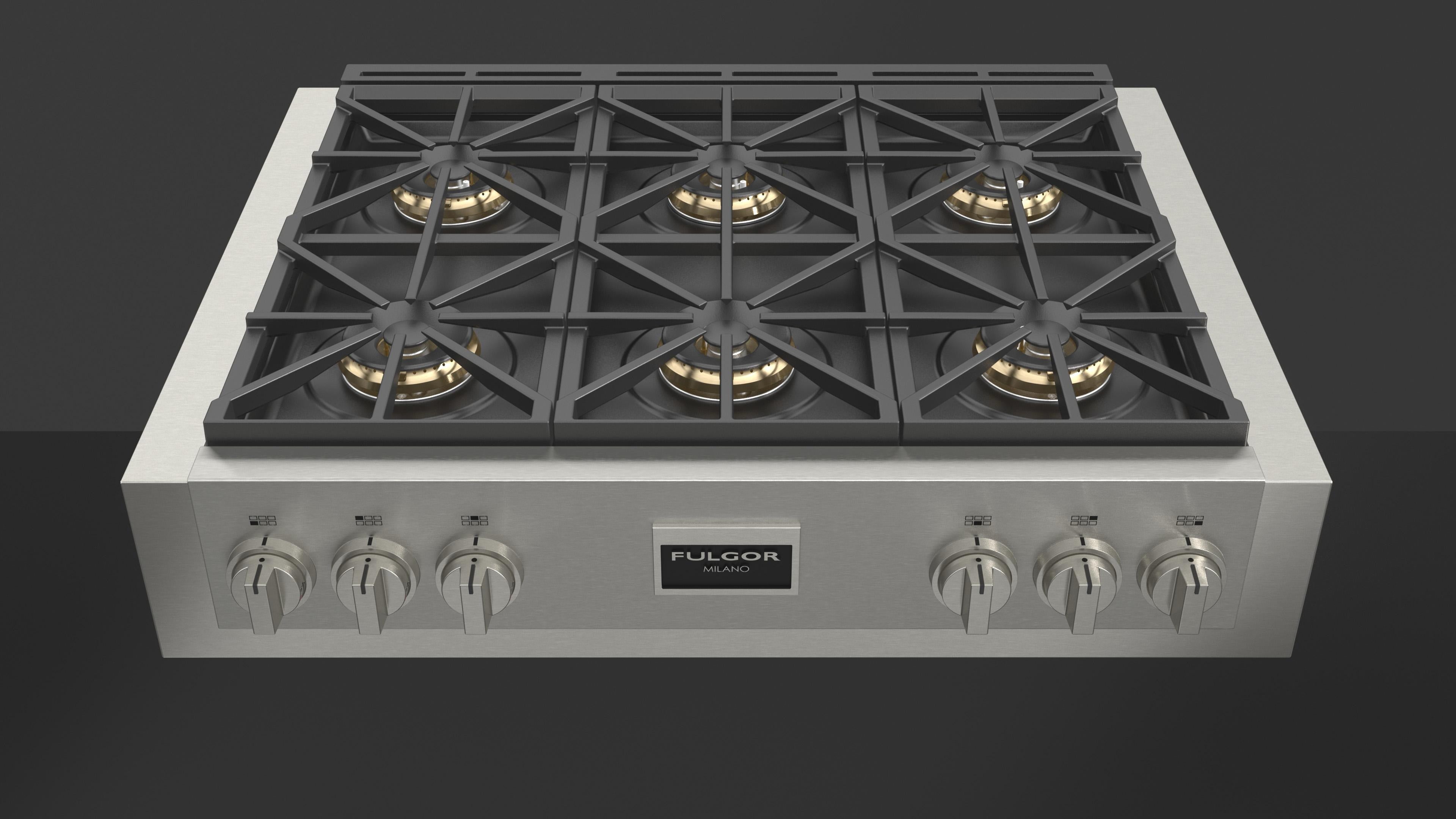 Fulgor Milano Professional 36" Gas Range Top - FSRT 3606 GX
