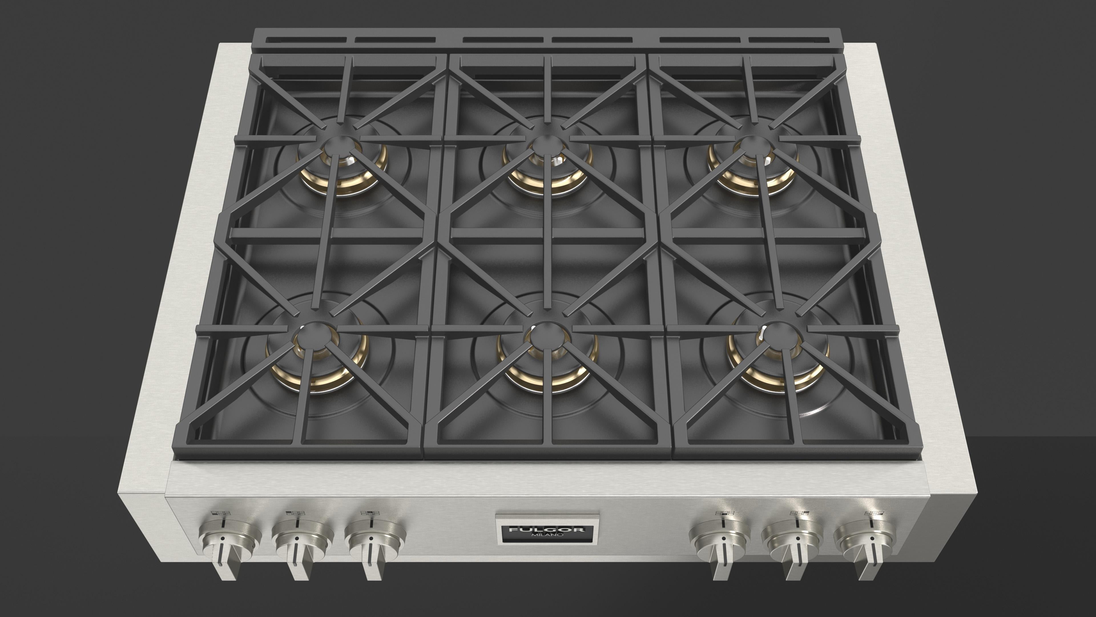 Fulgor Milano Professional 36" Gas Range Top - FSRT 3606 GX