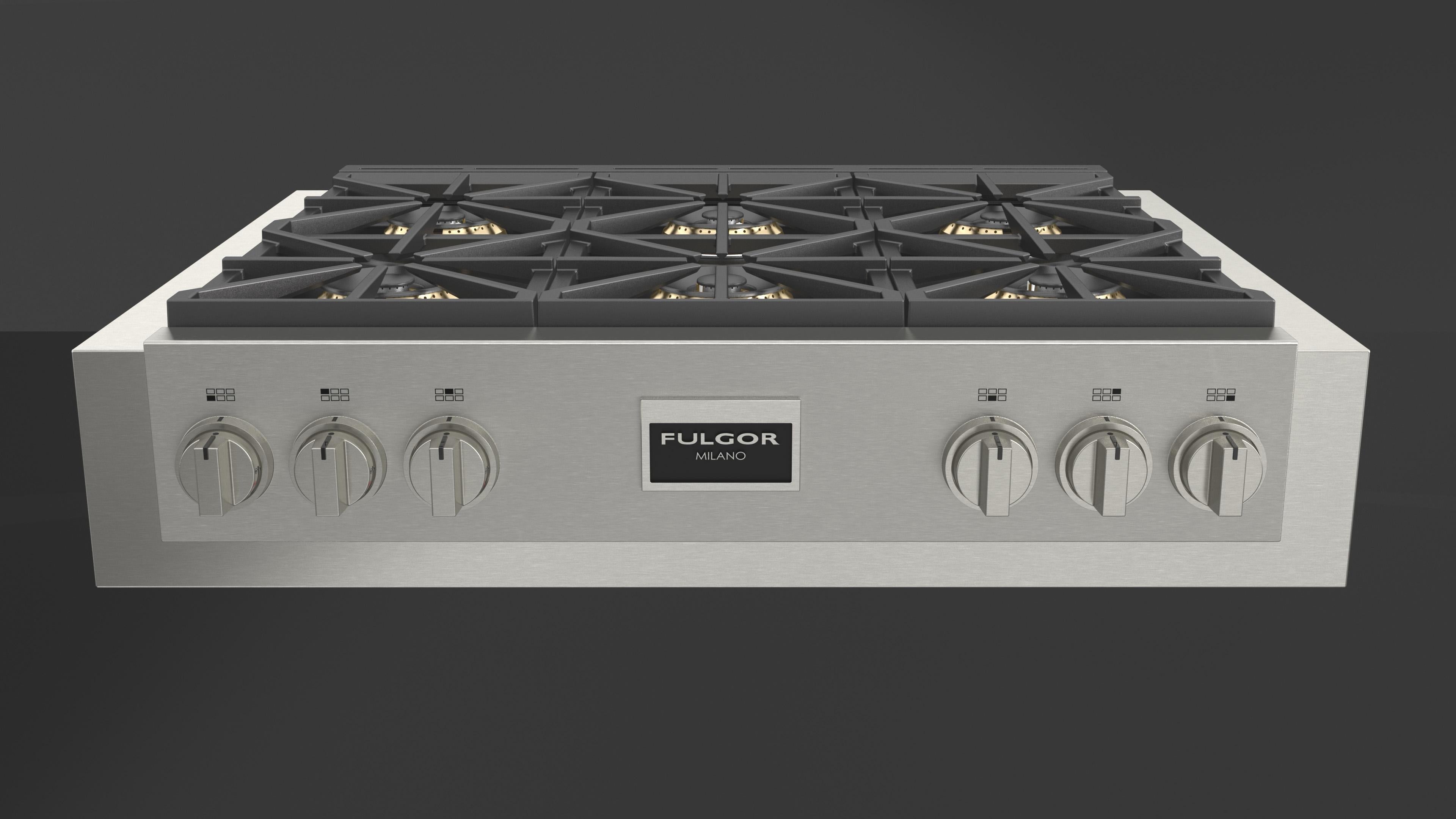 Fulgor Milano Professional 36" Gas Range Top - FSRT 3606 GX