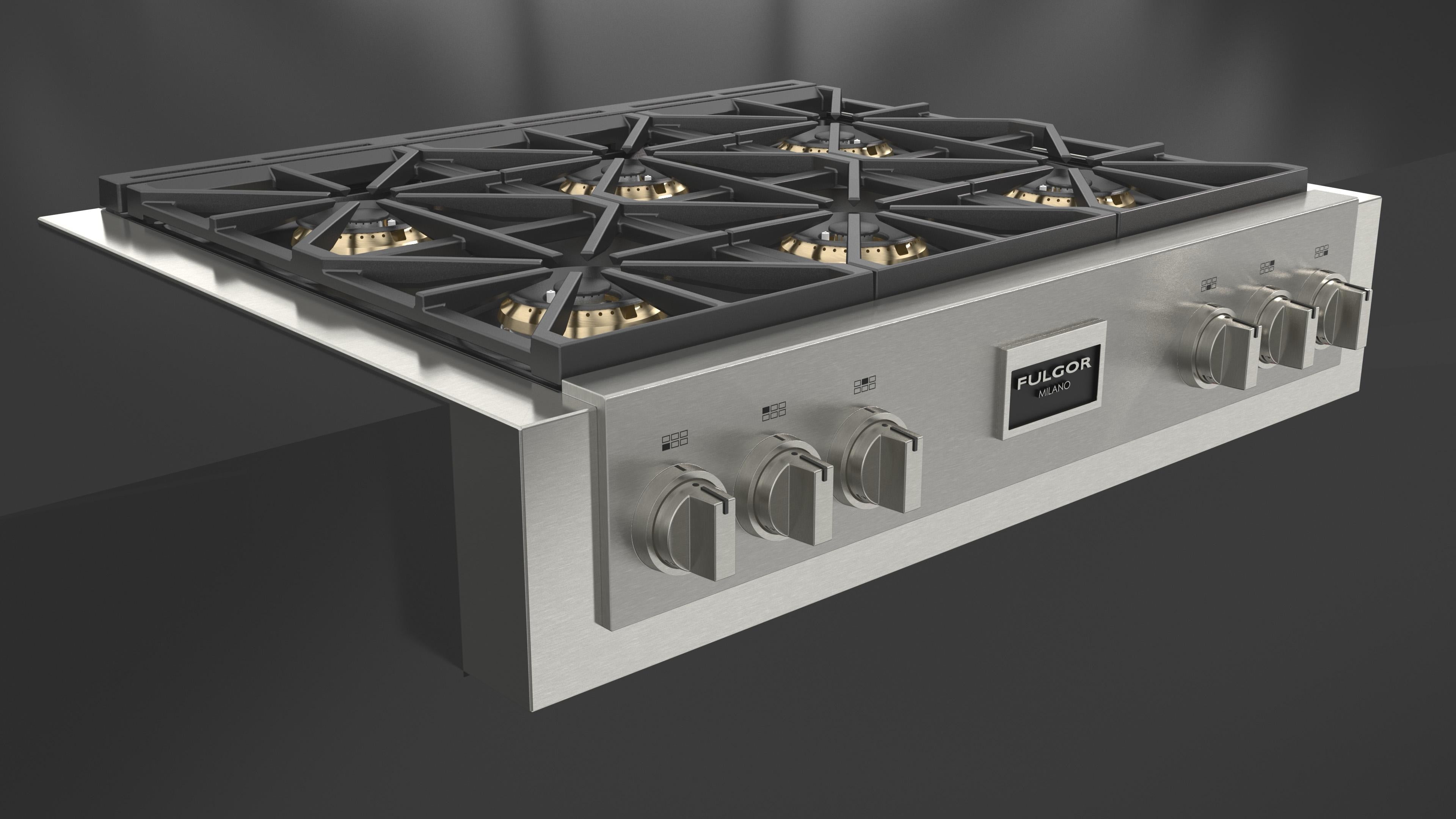 Fulgor Milano Professional 36" Gas Range Top - FSRT 3606 GX