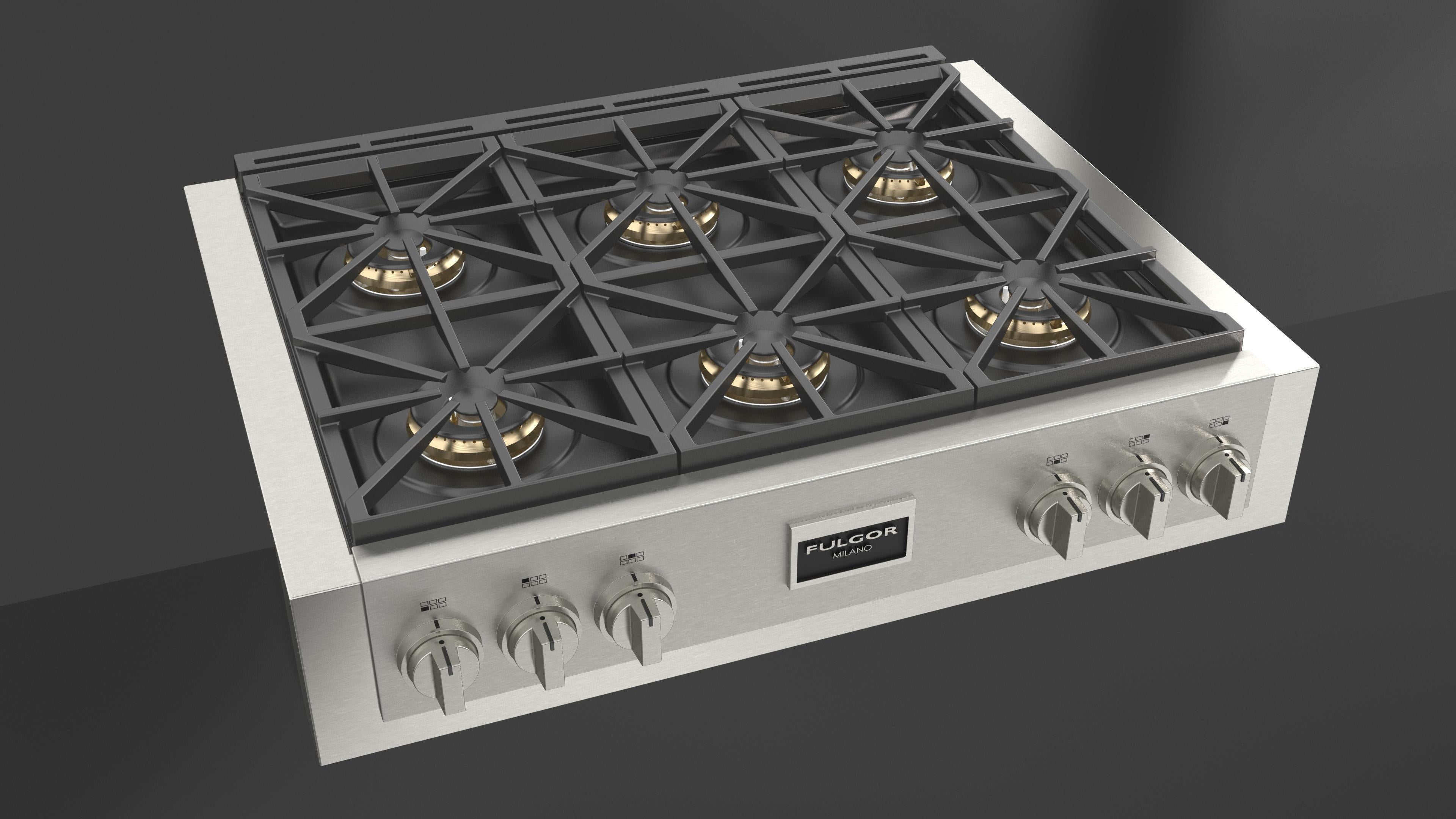 Fulgor Milano Professional 36" Gas Range Top - FSRT 3606 GX