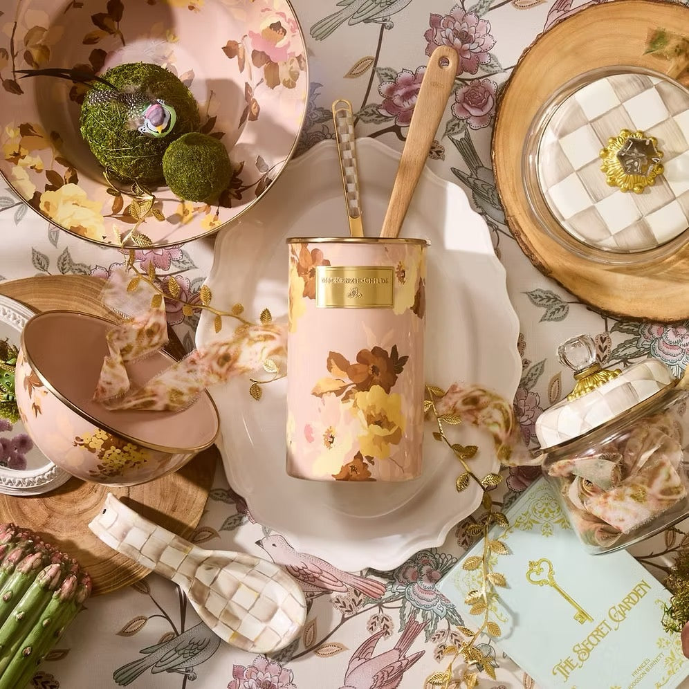 Mackenzie-Childs Wild Rose Mauve Utensil Holder