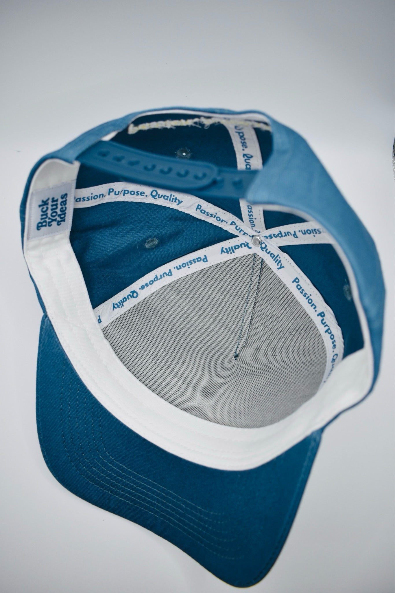 Buck Your Ideas Blue / White Cotton Cap