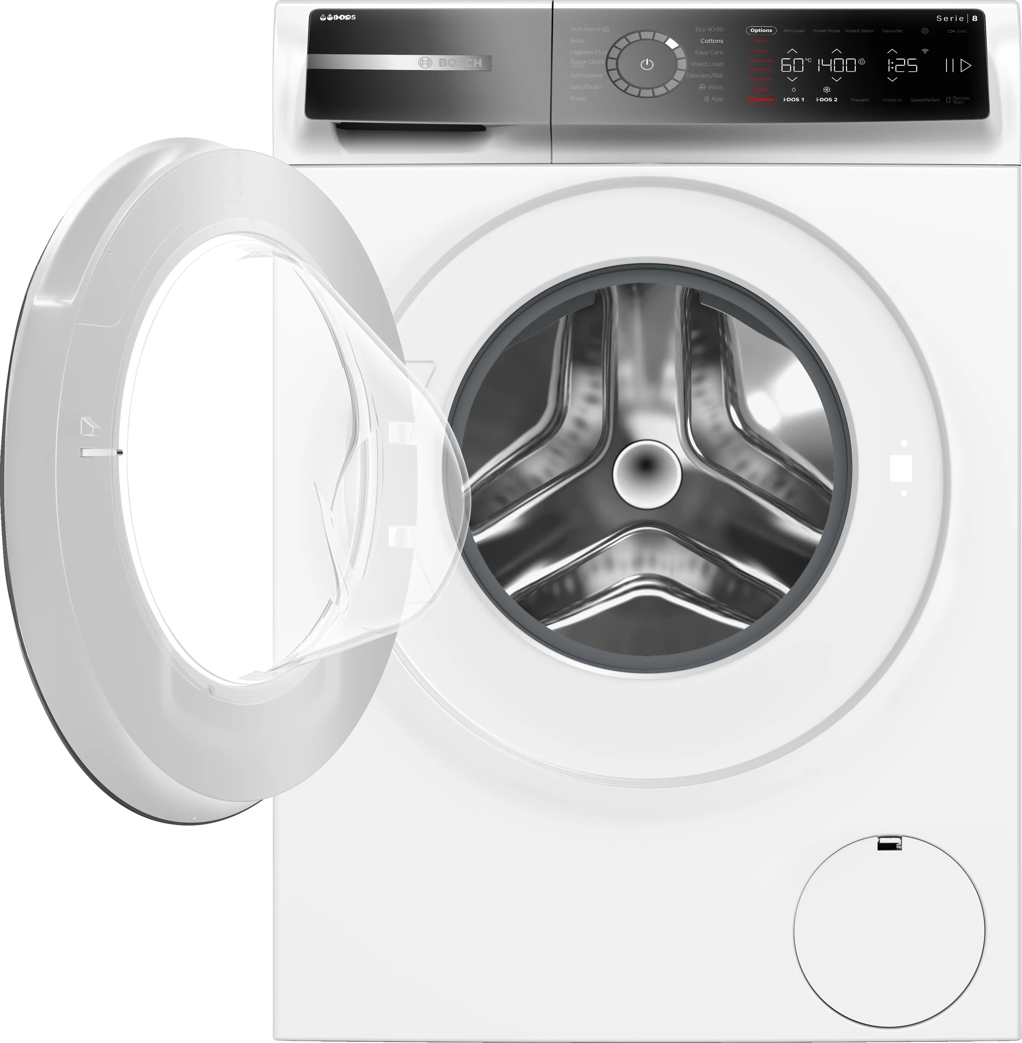 Bosch Series 8 Washing machine, front loader 11 kg max. 1400 rpm - WGB264A1GB