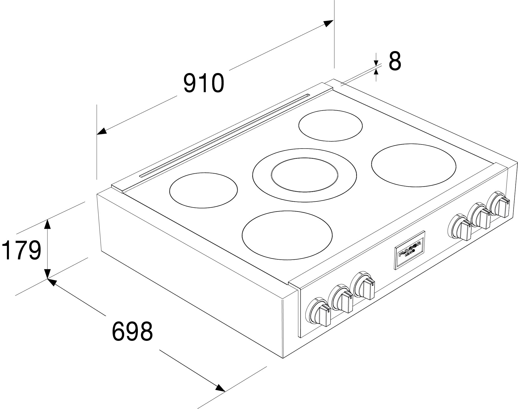 Fulgor Milano Professional 36" All-Glass Induction Range Top - FSRT 3605 ID X