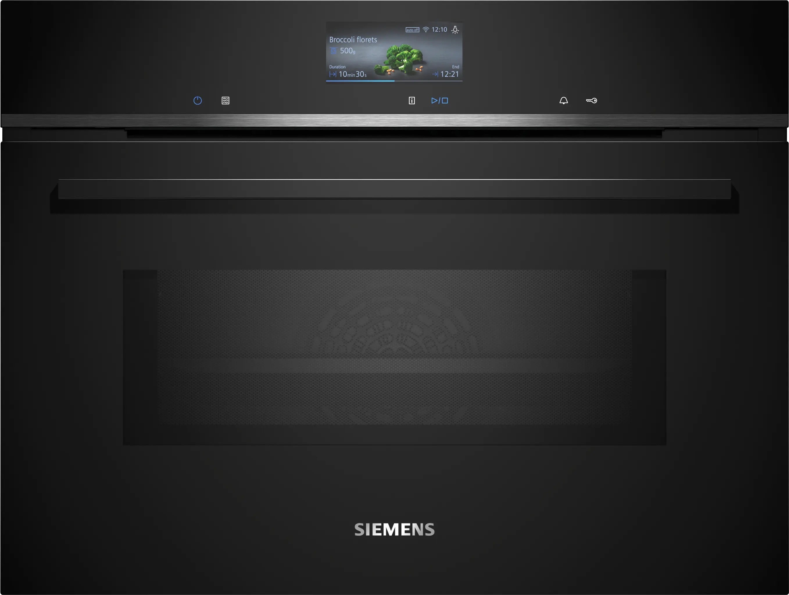 Siemens iQ700 Built-in compact oven with microwave function 60 x 45 cm Black - CM736G1B1