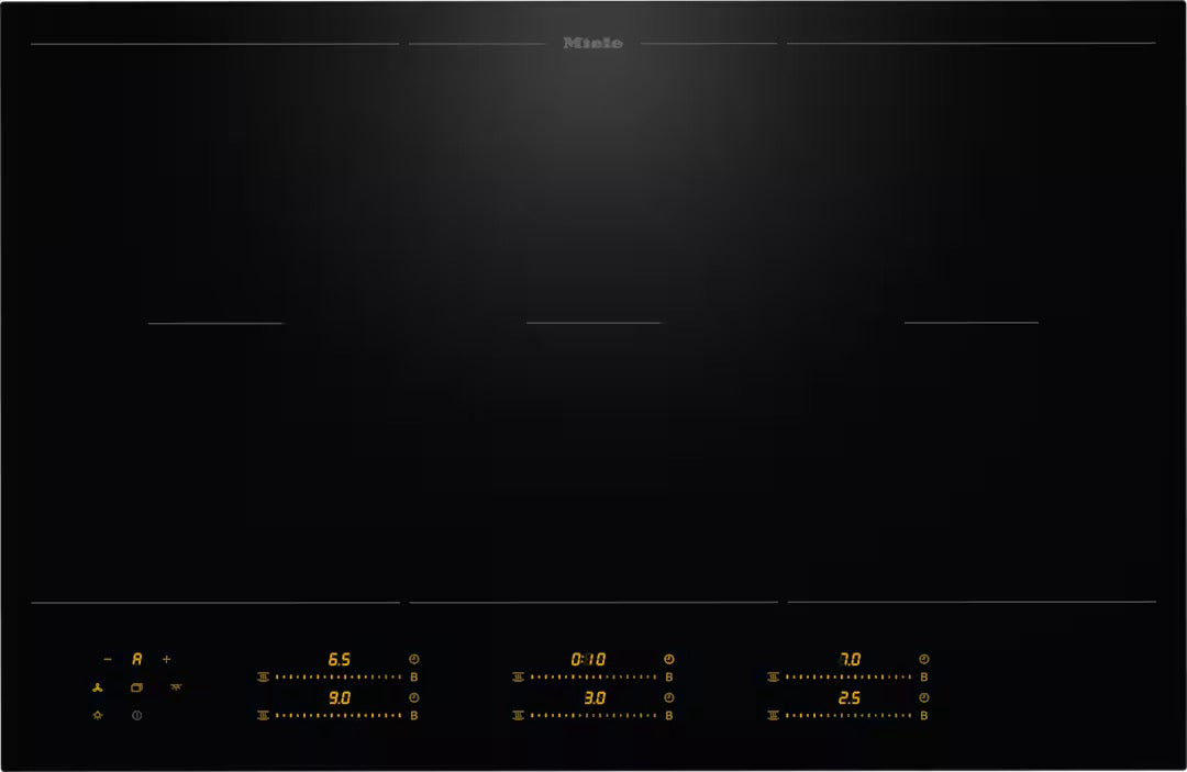Miele Black Glass 80cm Induction Hob with 3 PowerFlex Zones