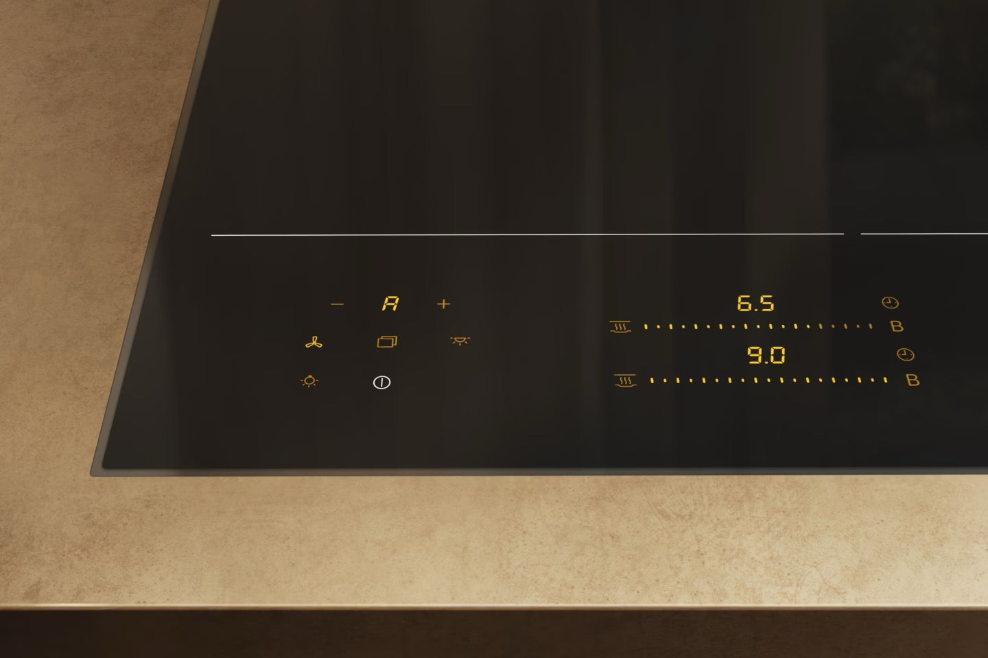 Miele Black Glass 80cm Induction Hob with 3 PowerFlex Zones