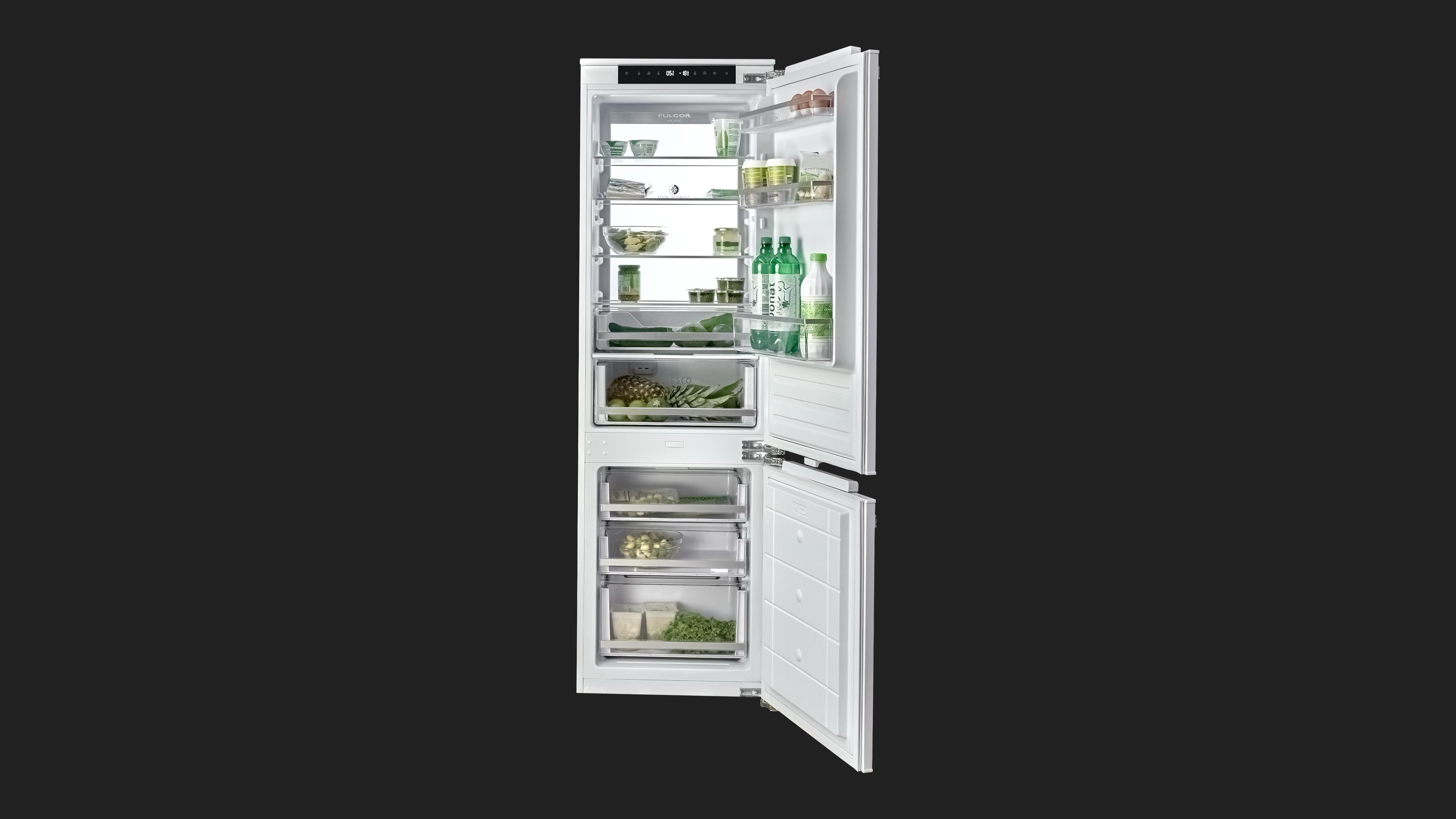 Fulgor Milano Built-In Combi Refrigerator - FBCD 355 TNF EDBL