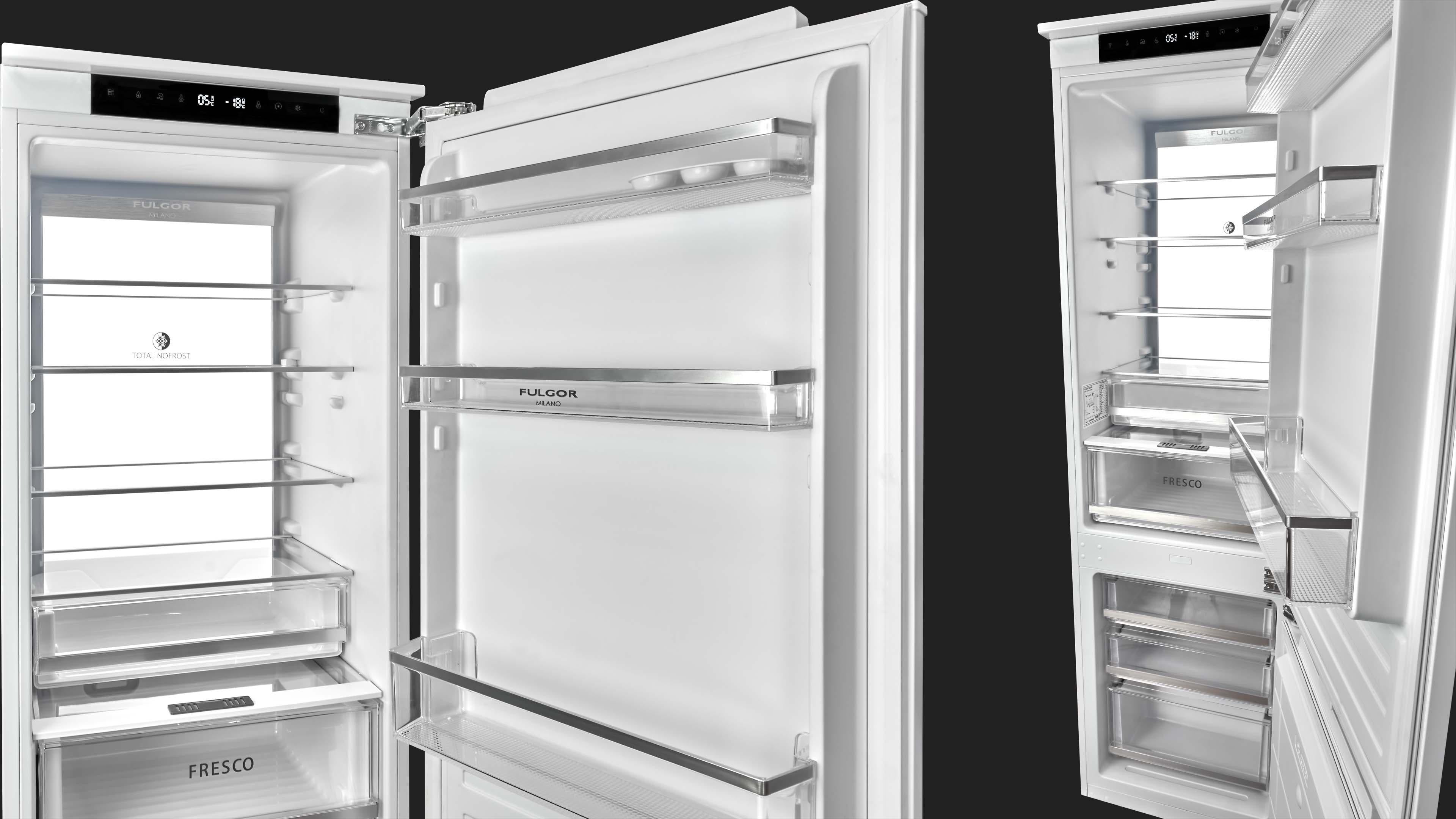 Fulgor Milano Built-In Combi Refrigerator - FBCD 355 TNF EDBL