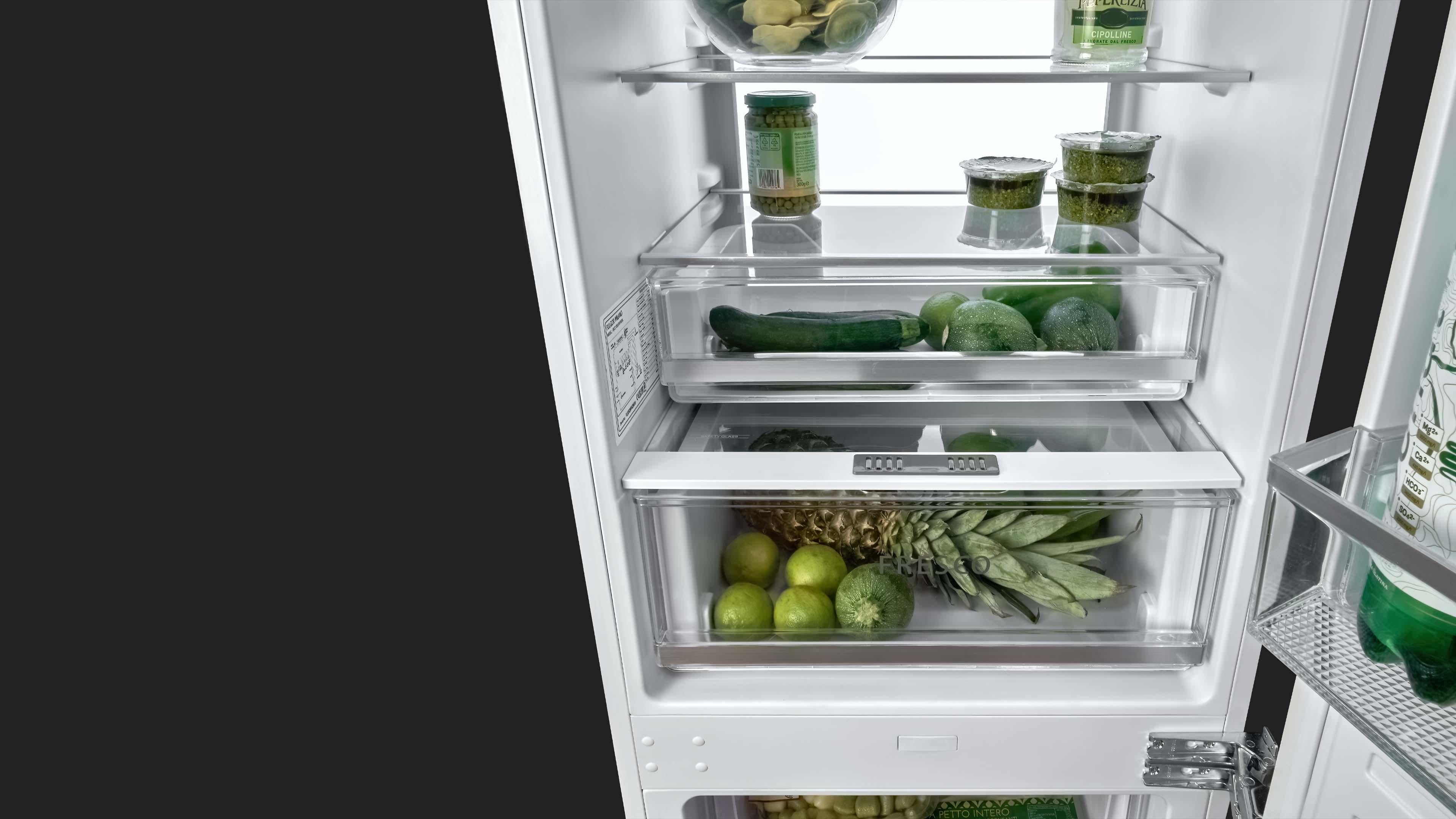 Fulgor Milano Built-In Combi Refrigerator - FBCD 355 TNF EDBL