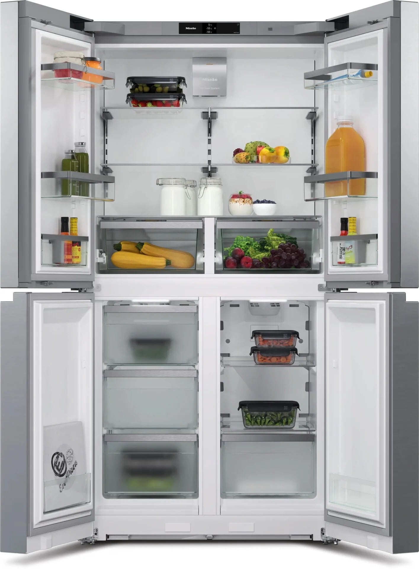 Miele KFFD 6741 EDT/CS 90cm Quad Door Freestanding Fridge Freezer with DailyFresh