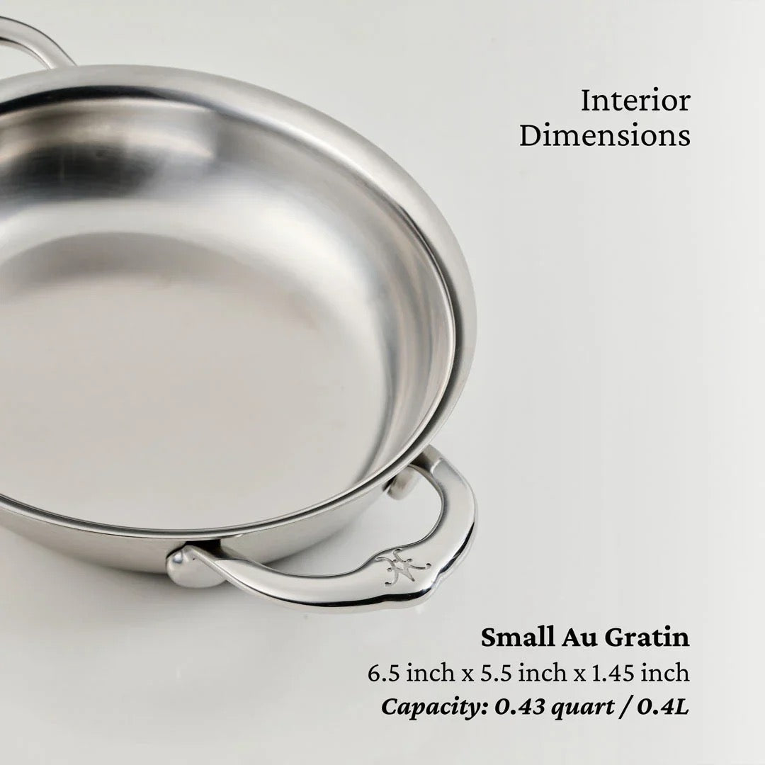 Hestan Provisions Open Oval Au Gratin Mini Twin Pack - 17cm x 14cm